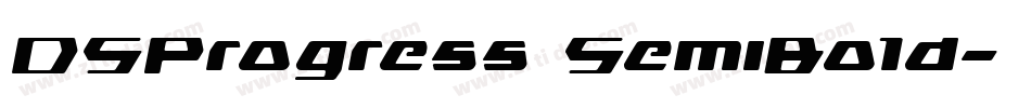DSProgress SemiBold字体转换